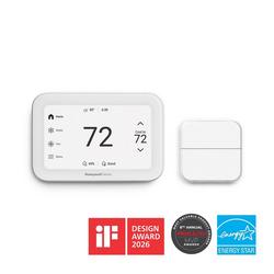 S1200 4H/2C, 3H/3C Smart Programmable Thermostat with Room Sensor in Black