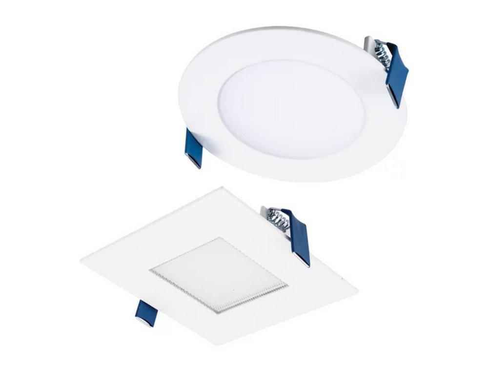 11.7W 4in. Slim Canless LED Downlight, 600 Lumens, 5-CCT Selectable in Matte White 