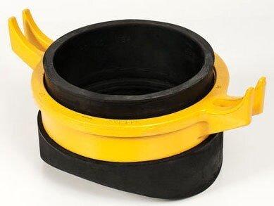 Romac Industries 8 - 12 in. Ductile Iron Wide Strap Saddle with Rubber Gasket and Stainless Steel Nut 