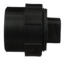 Black ABS DWV Fitting Cleanout Adapter with Plug 