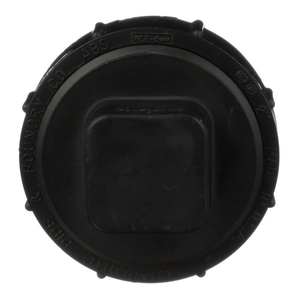 Black ABS DWV Fitting Cleanout Adapter with Plug 