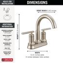 Two Handle Centerset Bathroom Sink Faucet in Stainless 