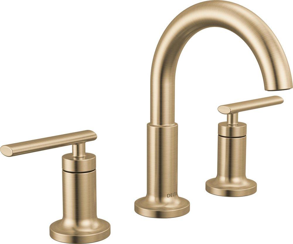 Two Handle Widespread Bathroom Sink Faucet in Champagne Bronze 