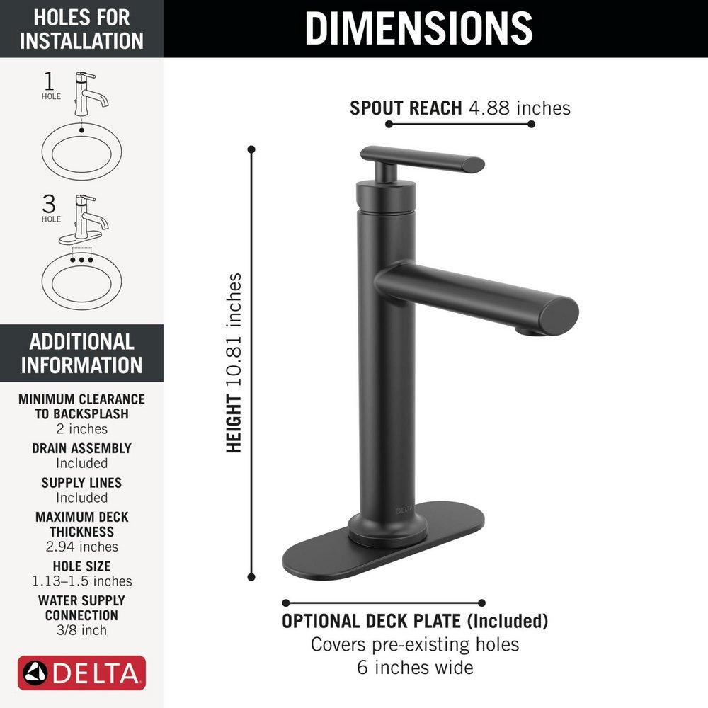 DELTA ALTADO SINGLE HANDLE BATHROOM FAUCET 