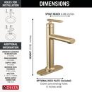 DELTA ALTADO SINGLE HANDLE BATHROOM FAUCET 