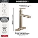 Single Handle Monoblock Bathroom Sink Faucet in Stainless 
