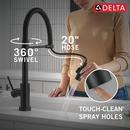 Single Handle Touchless Kitchen Faucet in Matte Black 