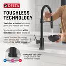 Single Handle Touchless Kitchen Faucet in Matte Black 