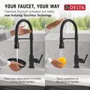 Single Handle Touchless Kitchen Faucet in Matte Black 