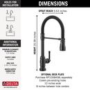 Single Handle Touchless Kitchen Faucet in Matte Black 