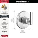 Single Handle Diverter Valve Trim in Chrome 