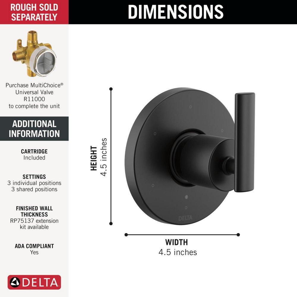 DELTA ALTADO 6-SETTING 3-PORT DIVERTER TRIM 