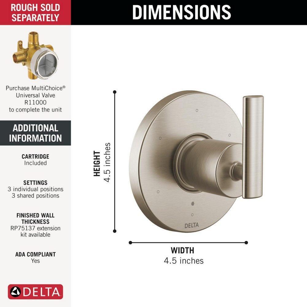 DELTA ALTADO 6-SETTING 3-PORT DIVERTER TRIM 