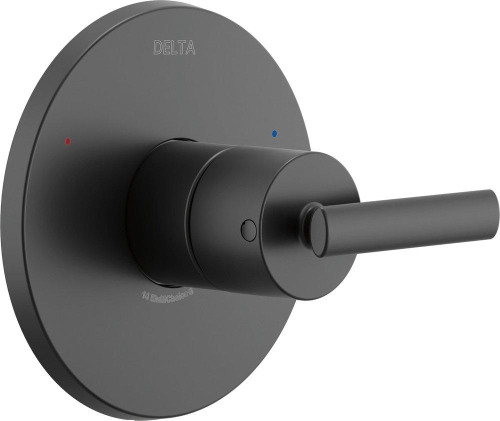 Single Handle Shower Faucet in Matte Black (Trim Only) 