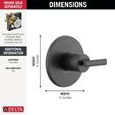 Single Handle Shower Faucet in Matte Black (Trim Only) 