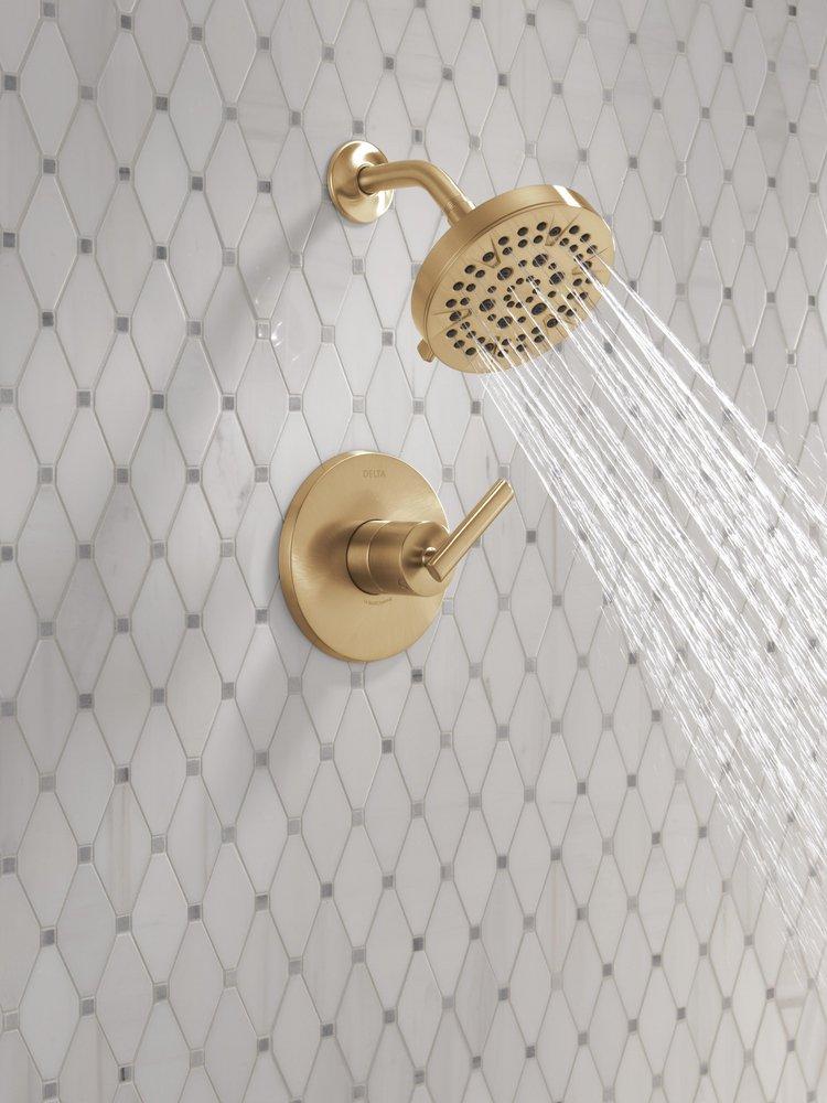 Single Handle Multi Function Shower Faucet in Champagne Bronze (Trim Only) 
