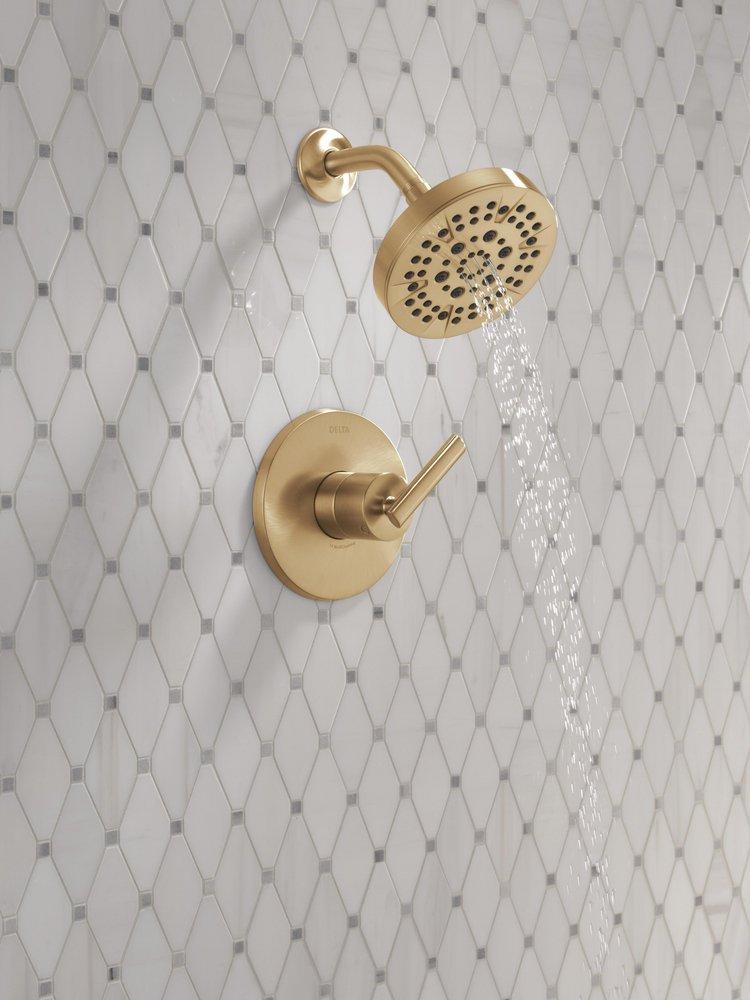 Single Handle Multi Function Shower Faucet in Champagne Bronze (Trim Only) 