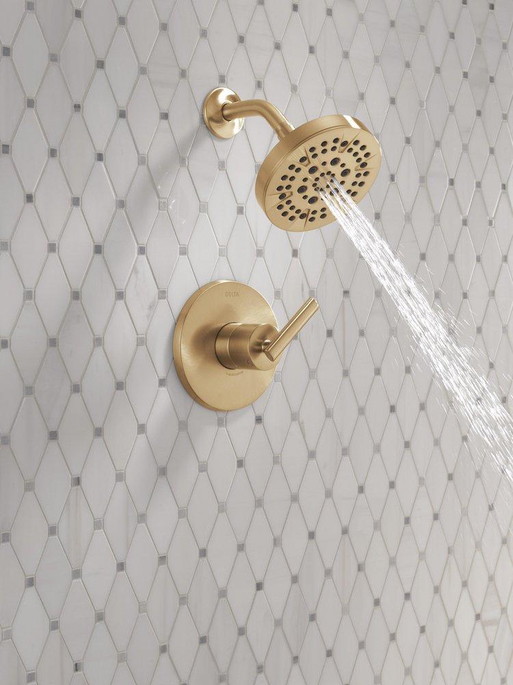 Single Handle Multi Function Shower Faucet in Champagne Bronze (Trim Only) 