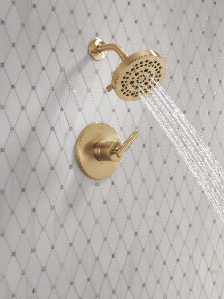 Single Handle Multi Function Shower Faucet in Champagne Bronze (Trim Only) 