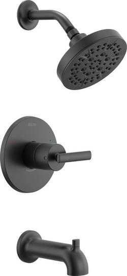 Single Handle Multi Function Bathtub & Shower Faucet in Matte Black (Trim Only)