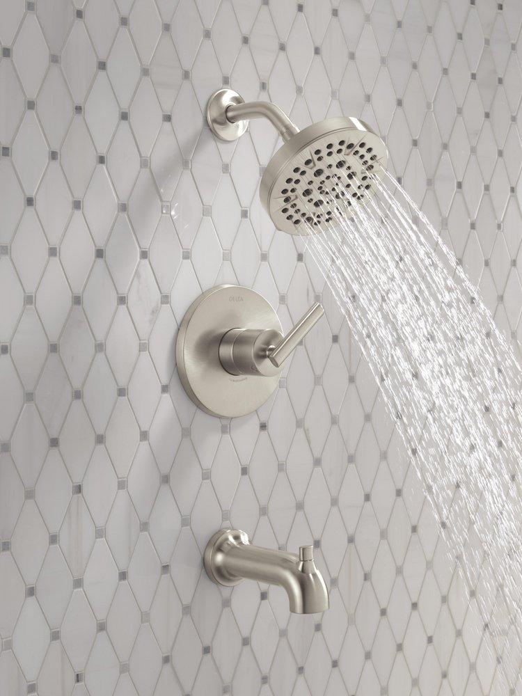 Single Handle Multi Function Bathtub & Shower Faucet in Stainless (Trim Only) 