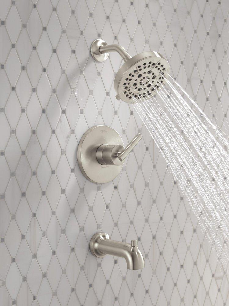 Single Handle Multi Function Bathtub & Shower Faucet in Stainless (Trim Only) 