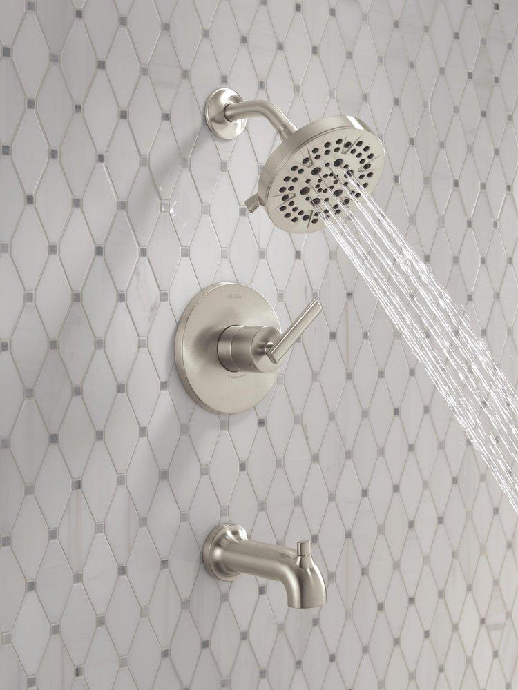 Single Handle Multi Function Bathtub & Shower Faucet in Stainless (Trim Only) 