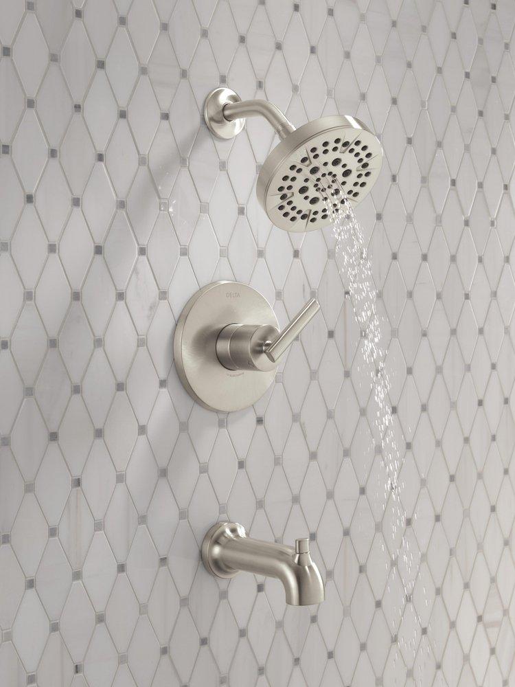 Single Handle Multi Function Bathtub & Shower Faucet in Stainless (Trim Only) 