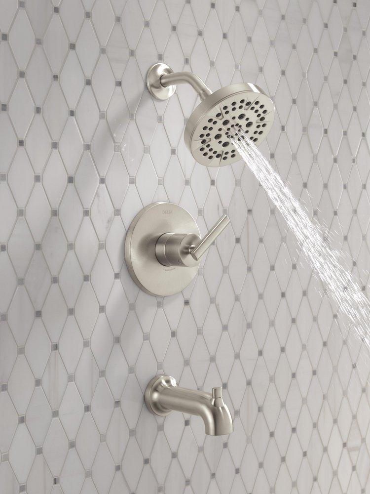 Single Handle Multi Function Bathtub & Shower Faucet in Stainless (Trim Only) 