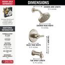 Single Handle Multi Function Bathtub & Shower Faucet in Stainless (Trim Only) 