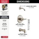 DELTA ALTADO MONITOR 14 SERIES TUB & SHOWER TRIM - LESS HEAD 