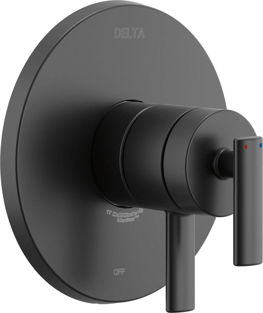 Single Handle Pressure Balancing Valve Trim in Matte Black 