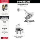 Two Handle Multi Function Shower Faucet in Chrome (Trim Only) 