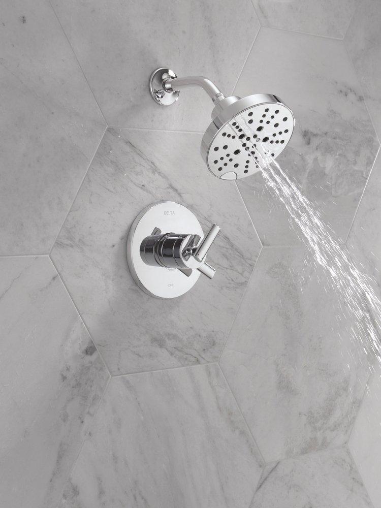 Two Handle Multi Function Shower Faucet in Chrome (Trim Only) 