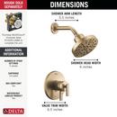 DELTA ALTADO MONITOR 17 SERIES SHOWER TRIM 