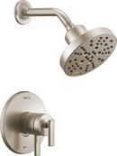 Two Handle Multi Function Shower Faucet in Stainless (Trim Only) 