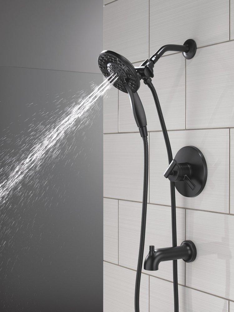 Single Handle Multi Function Bathtub & Shower Faucet in Matte Black (Trim Only) 