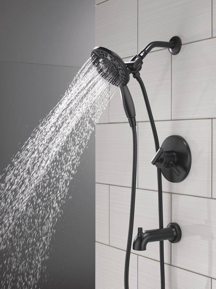 Single Handle Multi Function Bathtub & Shower Faucet in Matte Black (Trim Only) 