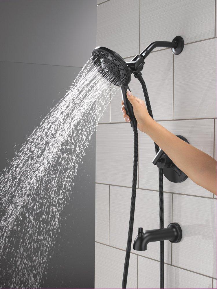Single Handle Multi Function Bathtub & Shower Faucet in Matte Black (Trim Only) 