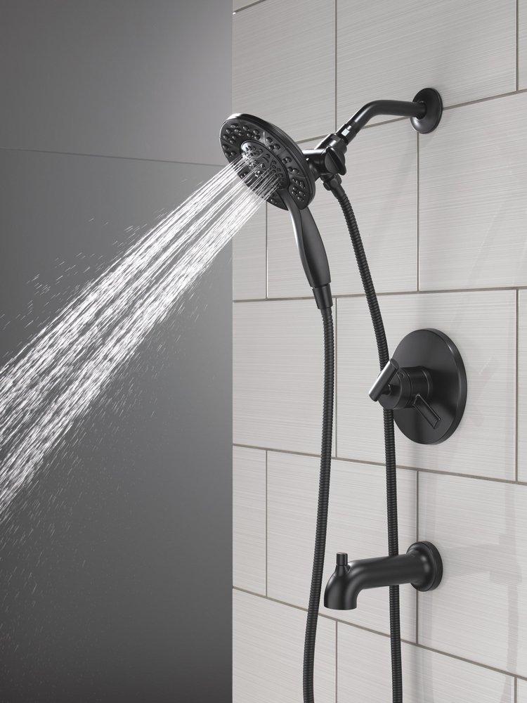 Single Handle Multi Function Bathtub & Shower Faucet in Matte Black (Trim Only) 