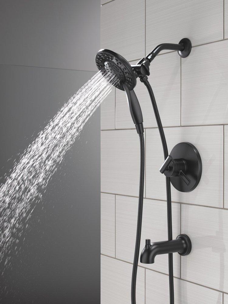 Single Handle Multi Function Bathtub & Shower Faucet in Matte Black (Trim Only) 