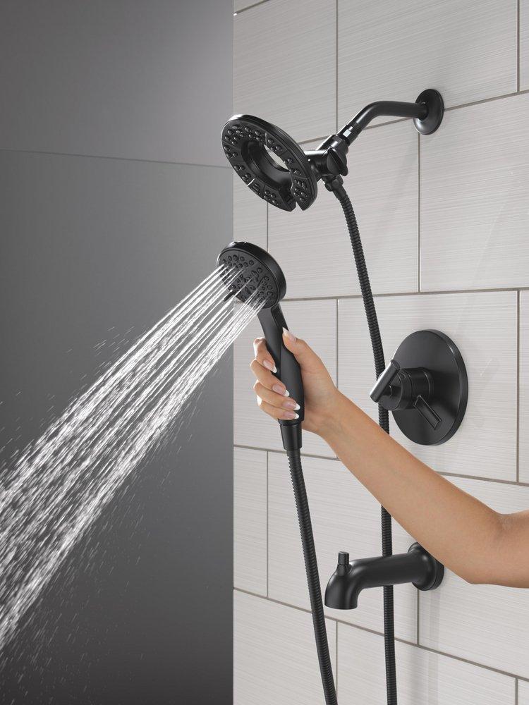 Single Handle Multi Function Bathtub & Shower Faucet in Matte Black (Trim Only) 