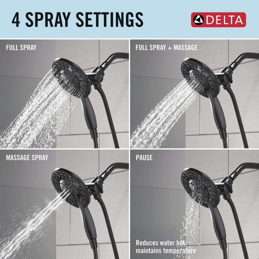 Single Handle Multi Function Bathtub & Shower Faucet in Matte Black (Trim Only) 