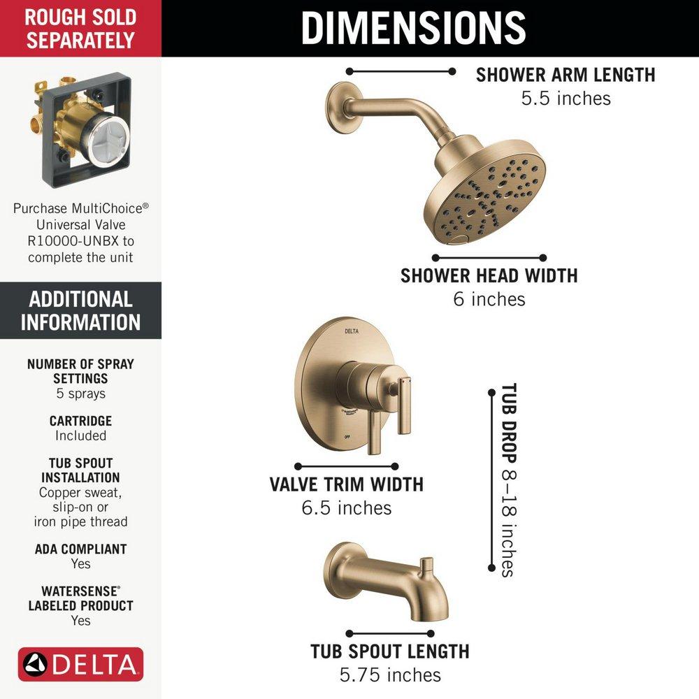 DELTA ALTADO MONITOR 17 SERIES TUB & SHOWER TRIM 