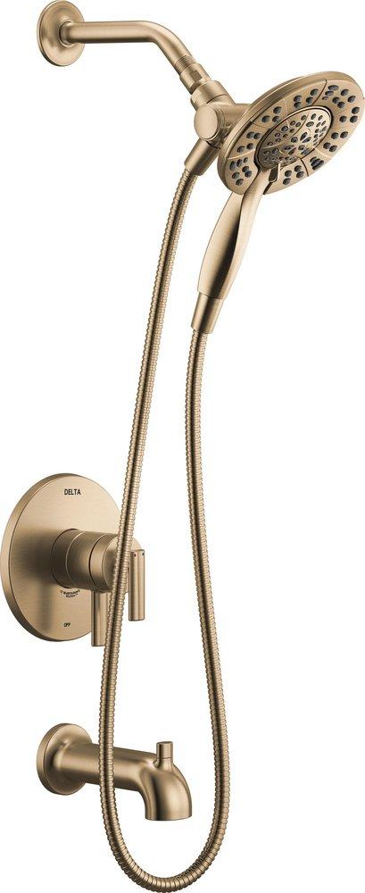 Single Handle Multi Function Bathtub & Shower Faucet in Champagne Bronze (Trim Only) 