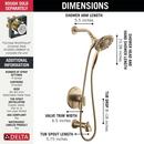 Single Handle Multi Function Bathtub & Shower Faucet in Champagne Bronze (Trim Only) 
