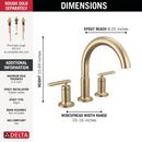 Two Handle Roman Tub Faucet in Champagne Bronze (Trim Only) 