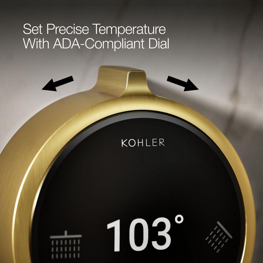 Dual-Outlet  Digital Shower Control in Vibrant&reg; Brushed Moderne Brass 
