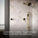 Dual-Outlet  Digital Shower Control in Vibrant&reg; Brushed Moderne Brass 