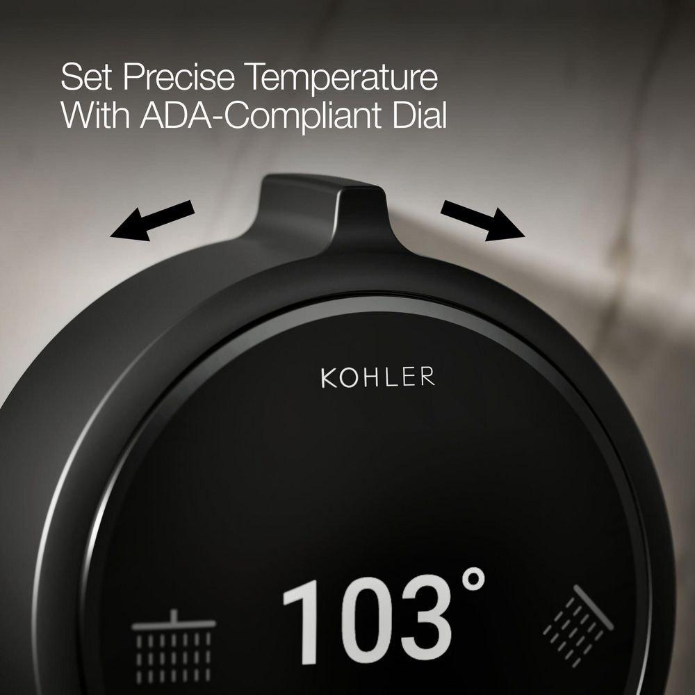 Dual-Outlet  Digital Shower Control in Matte Black 